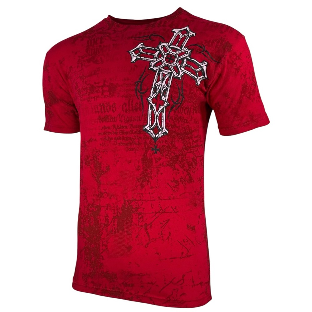 Archaic by Affliction Men's T-Shirt Wing Man Biker Cross Y2K S-5XL - Picture 4 of 8